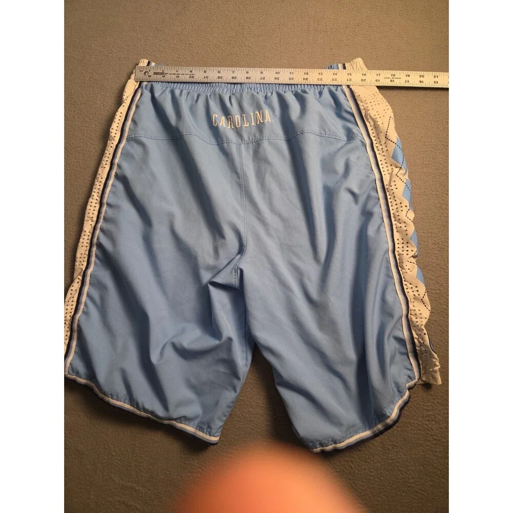 Vintage Nike Jordan UNC Tar Heels Basketball Shorts Medium Blue Argyle Stitched